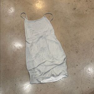 Silver Spaghetti Strap Dress